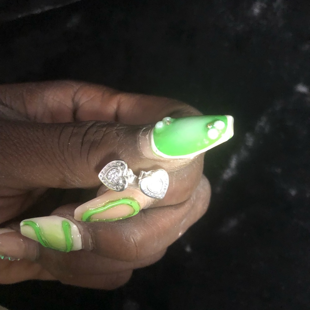 Pandora heart stud earrings